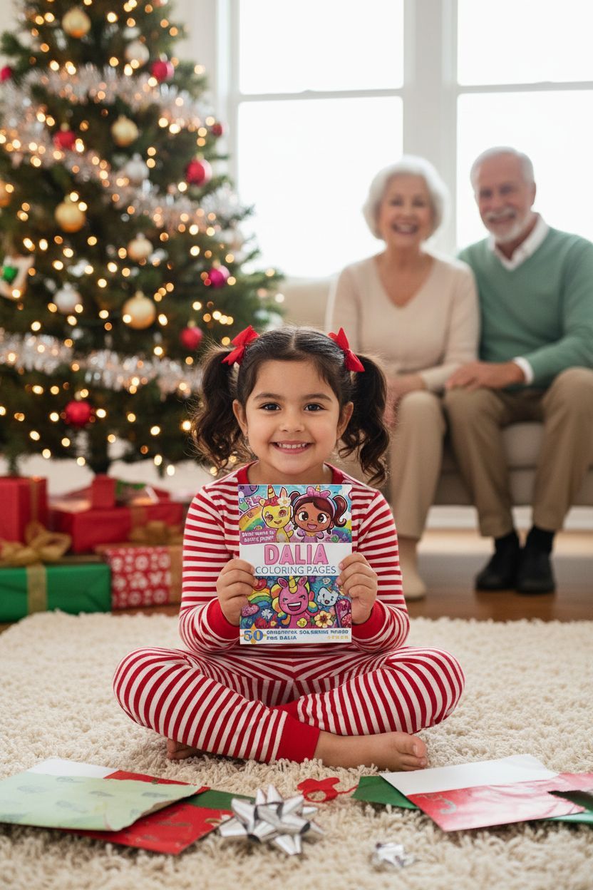 Dalia Christmas coloring pages gift