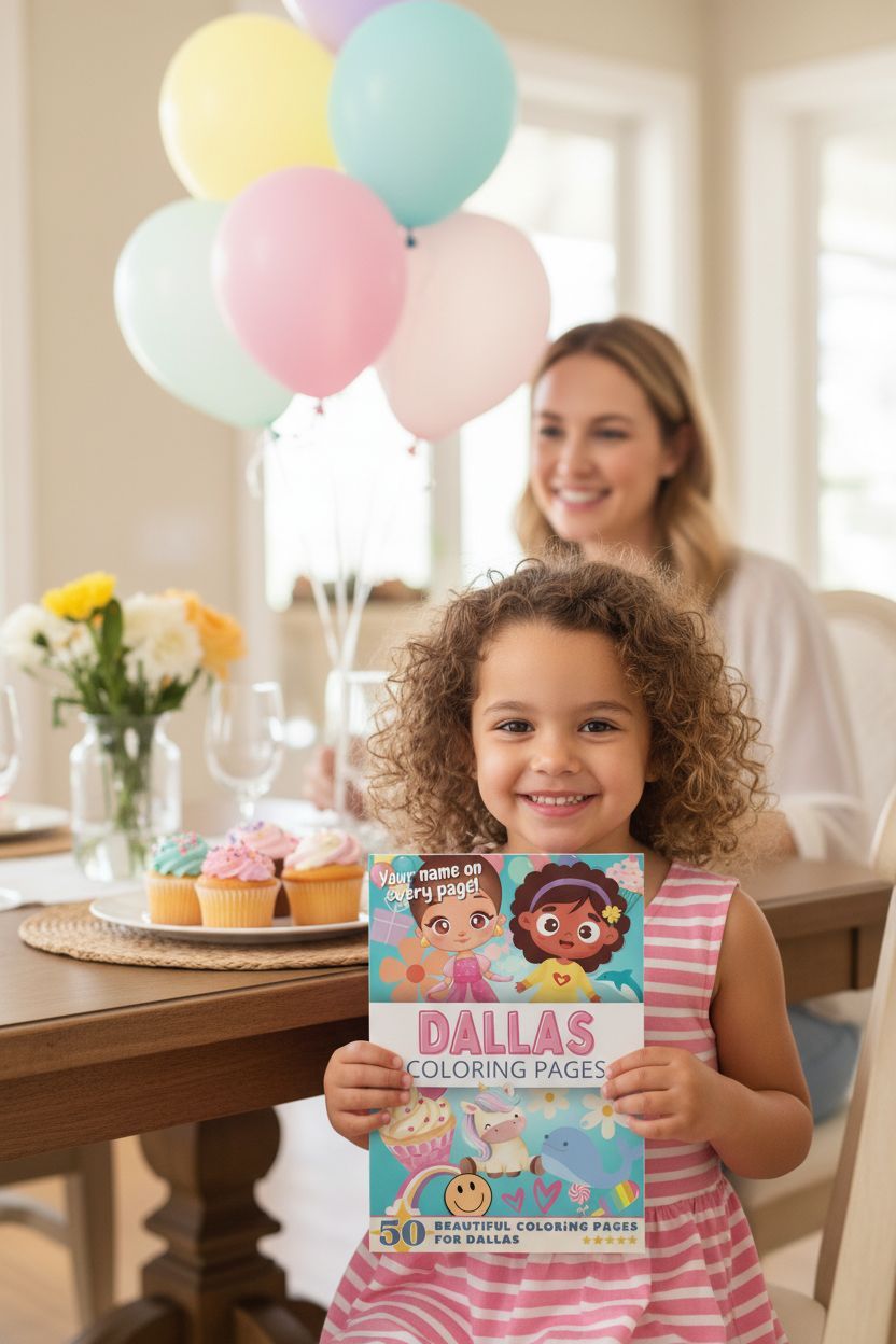 Dallas coloring book in use