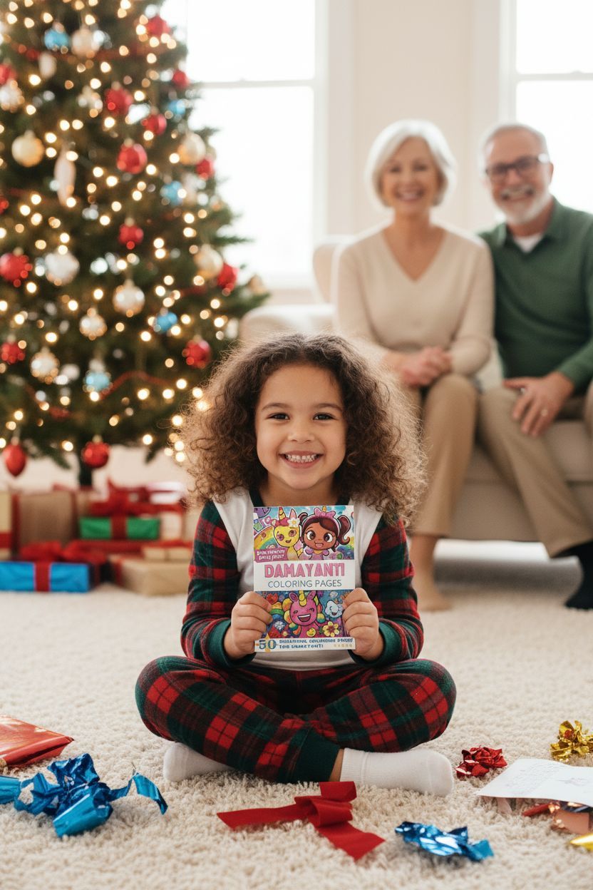 Damayanti Christmas coloring pages gift