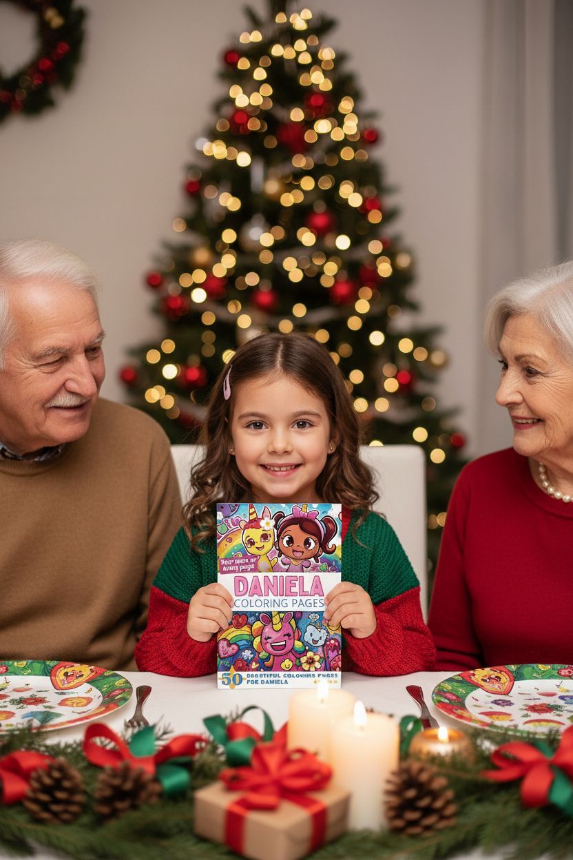 Daniela Christmas coloring pages gift
