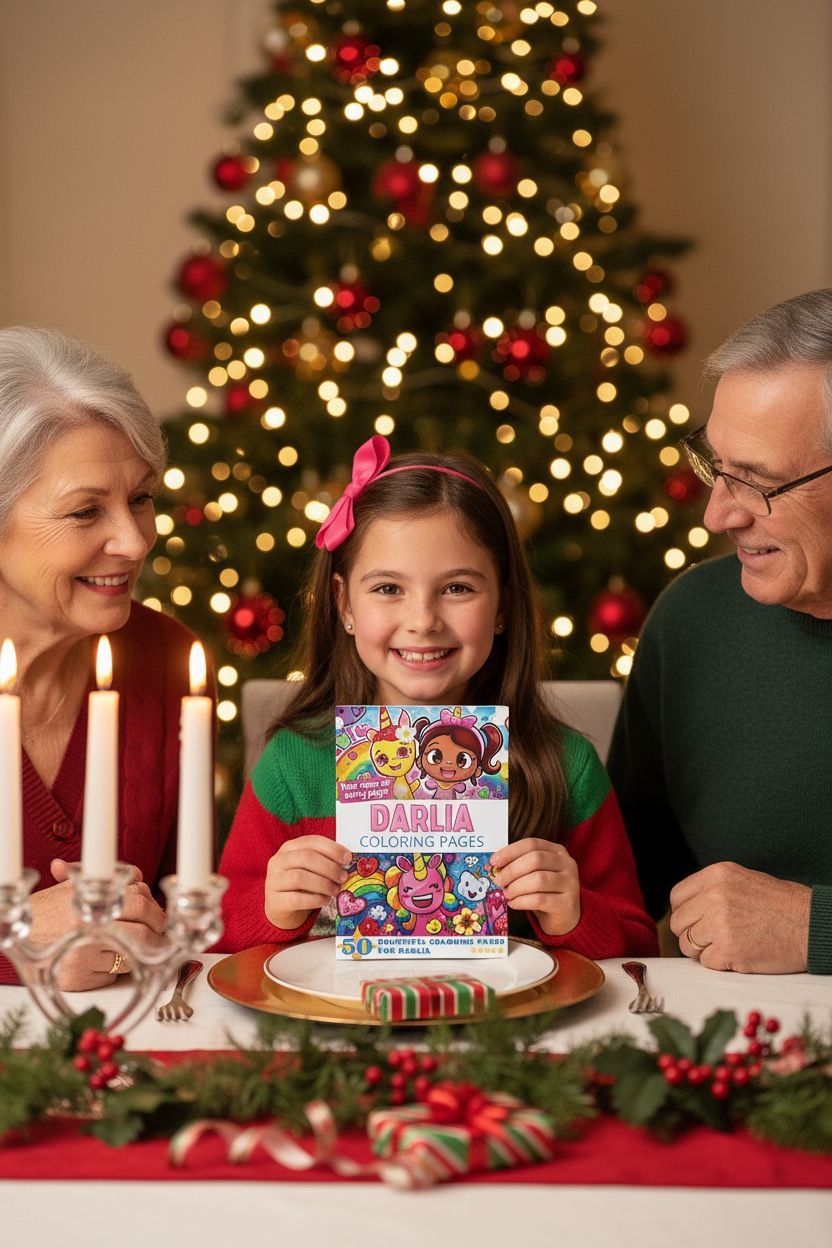 Darlia Christmas coloring pages gift