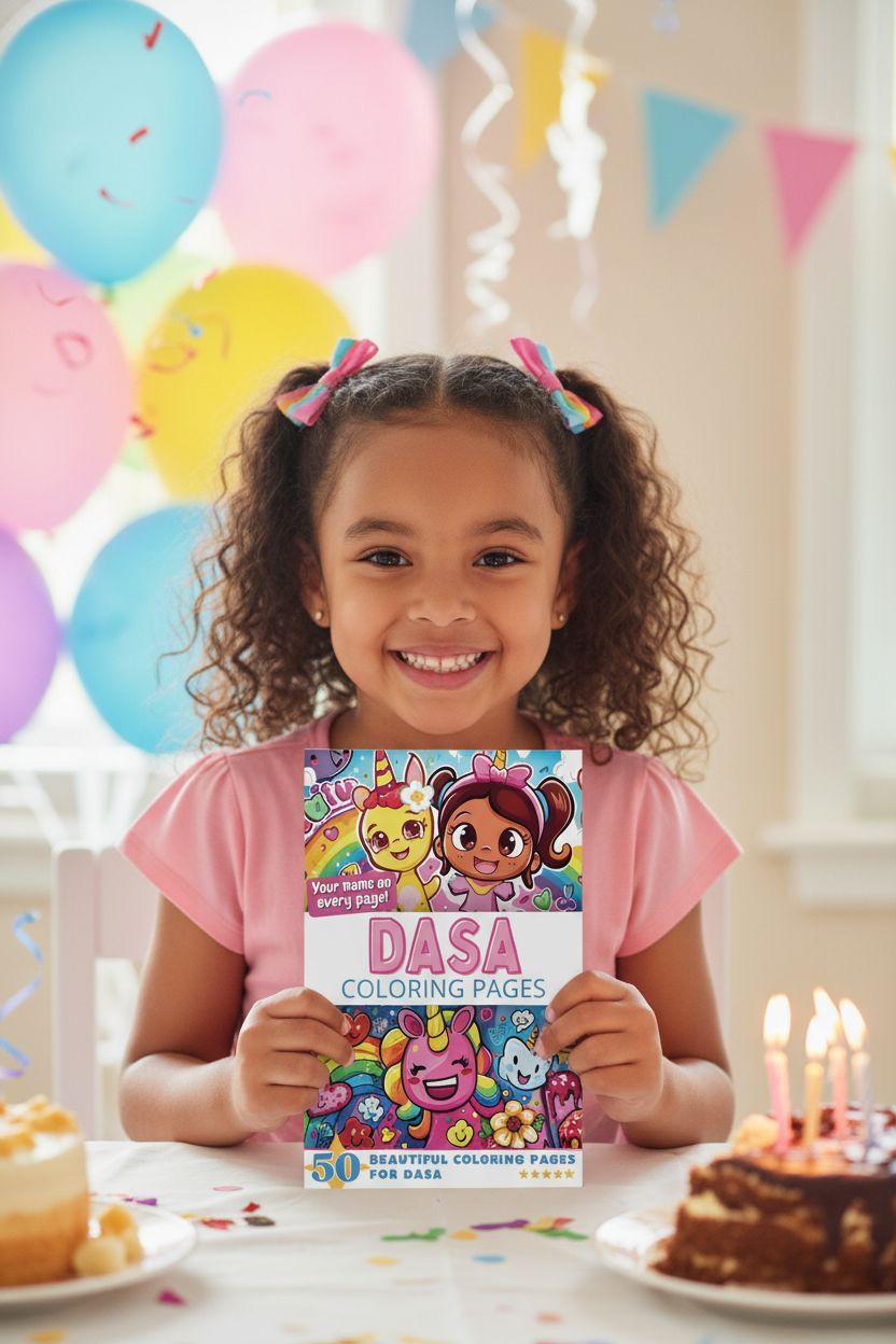 Dasa coloring book in use