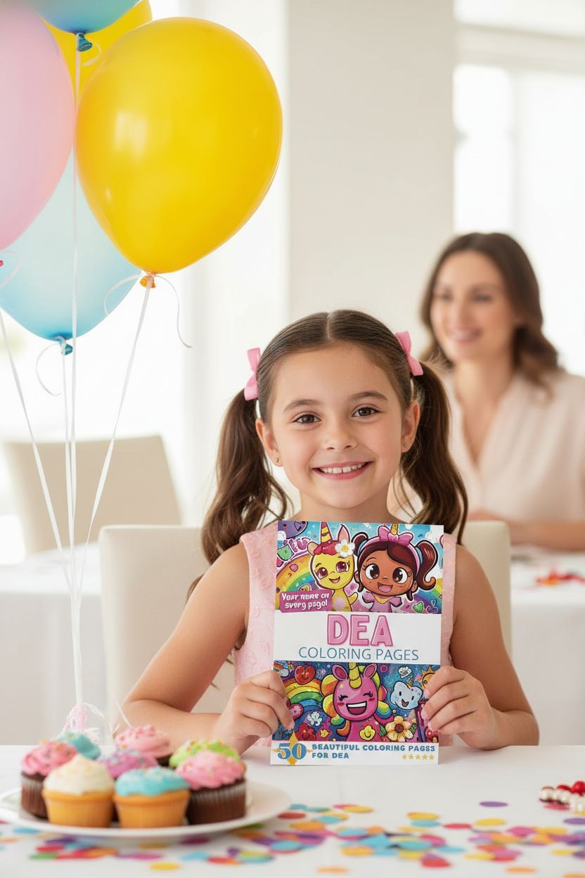 Dea coloring book in use