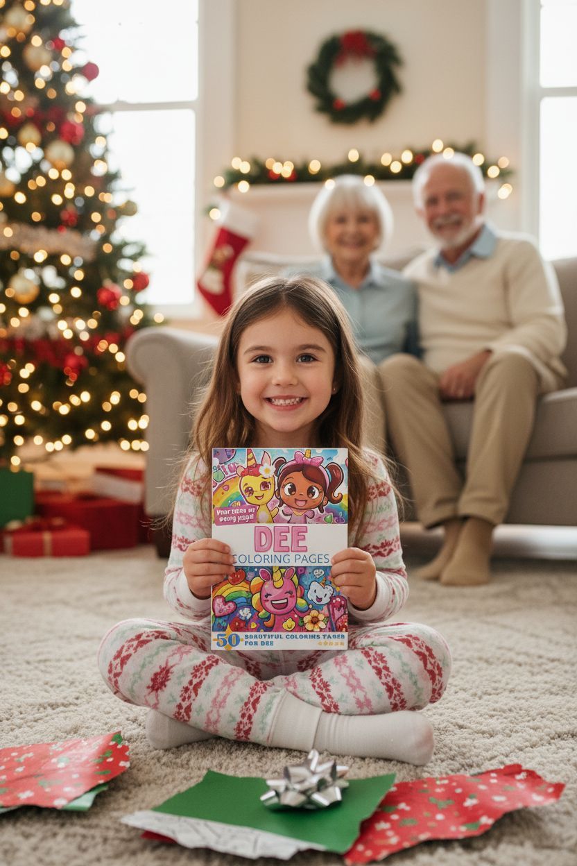 Dee Christmas coloring pages gift