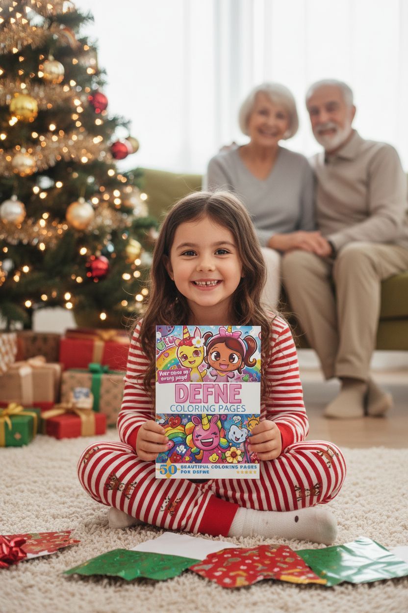 Defne Christmas coloring pages gift