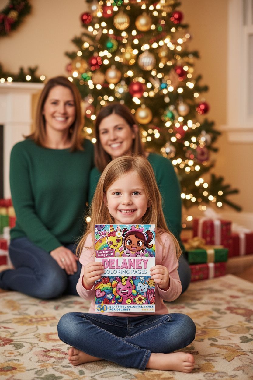 Delaney Christmas coloring pages gift