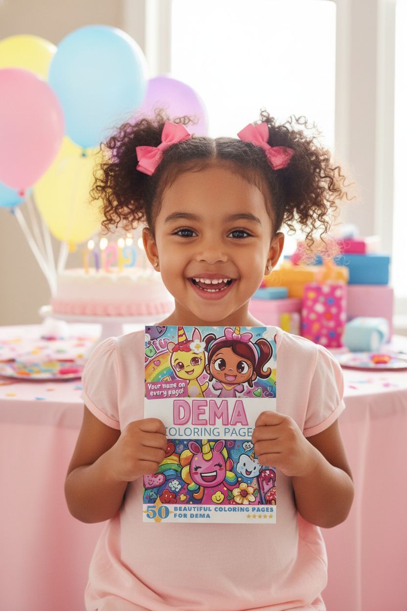 Dema coloring book in use