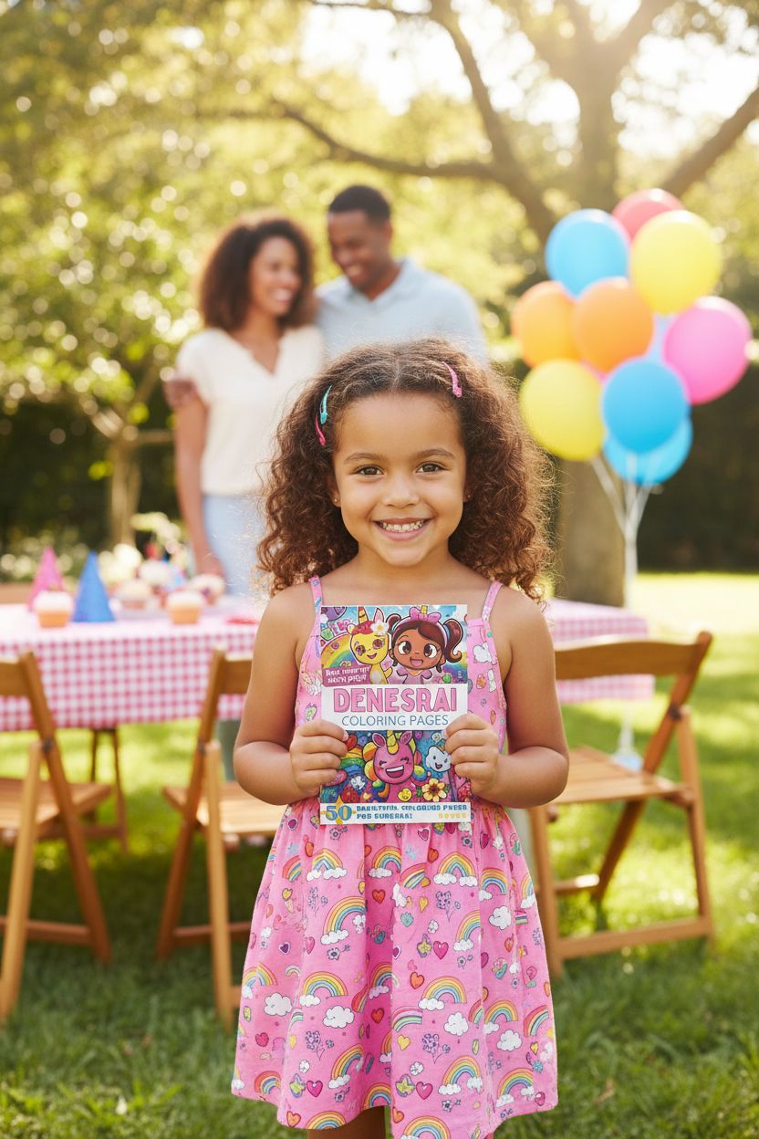 Denesrai coloring book in use