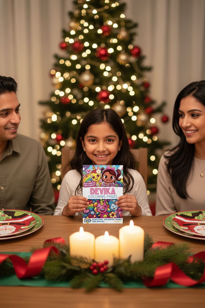 Devika Christmas coloring pages gift