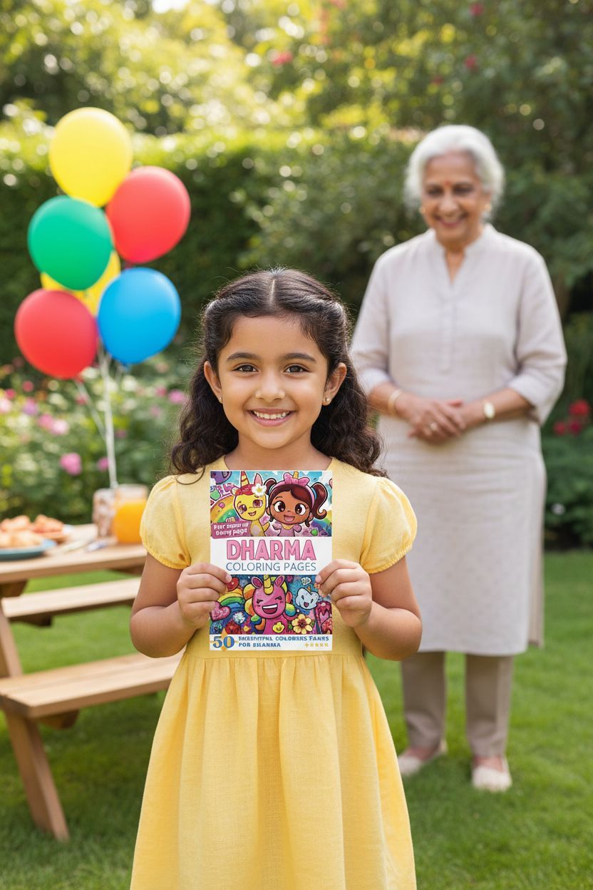 Dharma coloring book in use