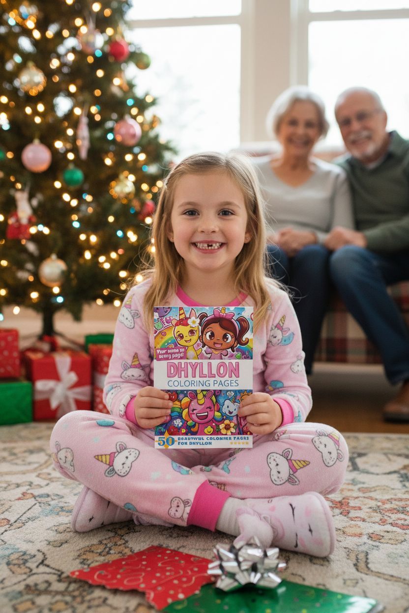 Dhyllon Christmas coloring pages gift