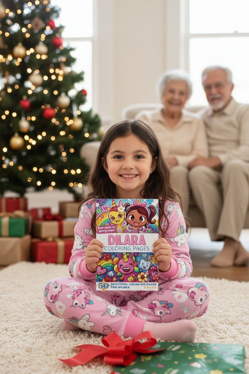Dilara Christmas coloring pages gift