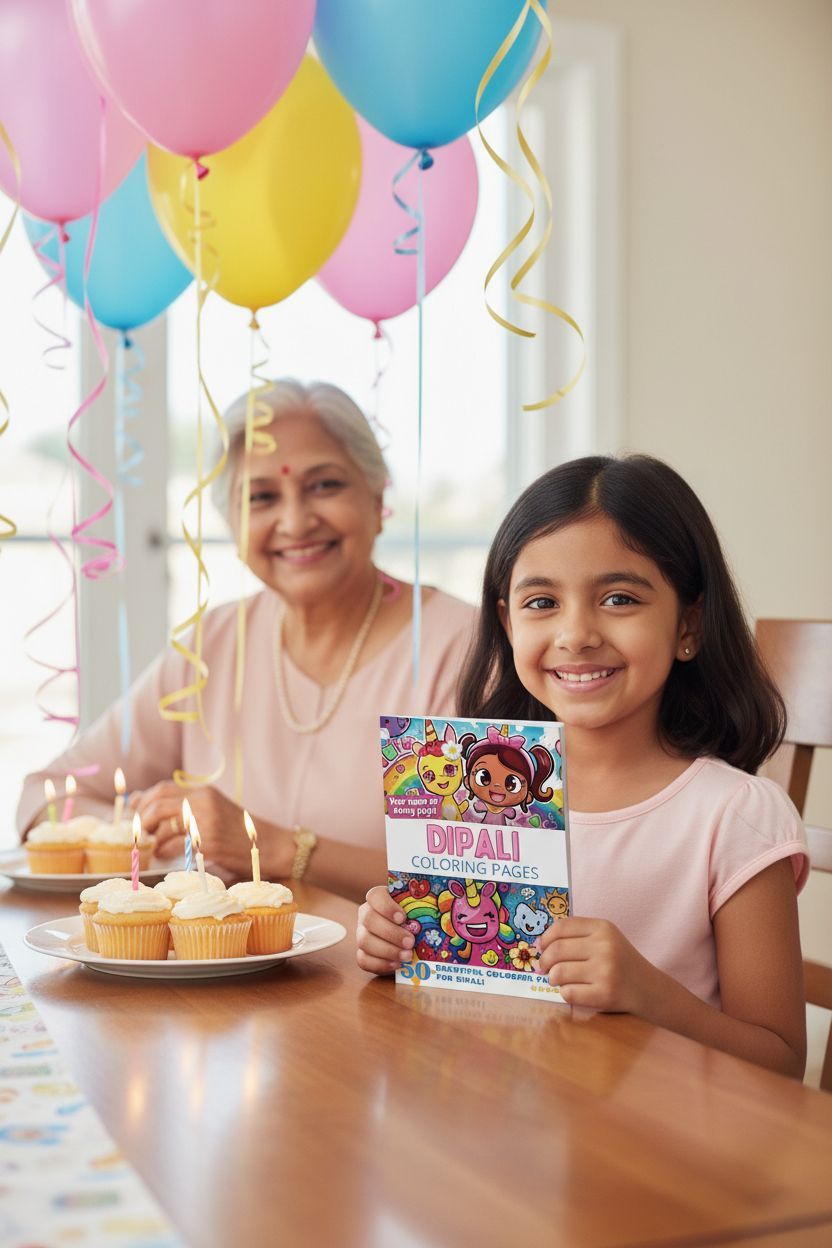 Dipali coloring book in use