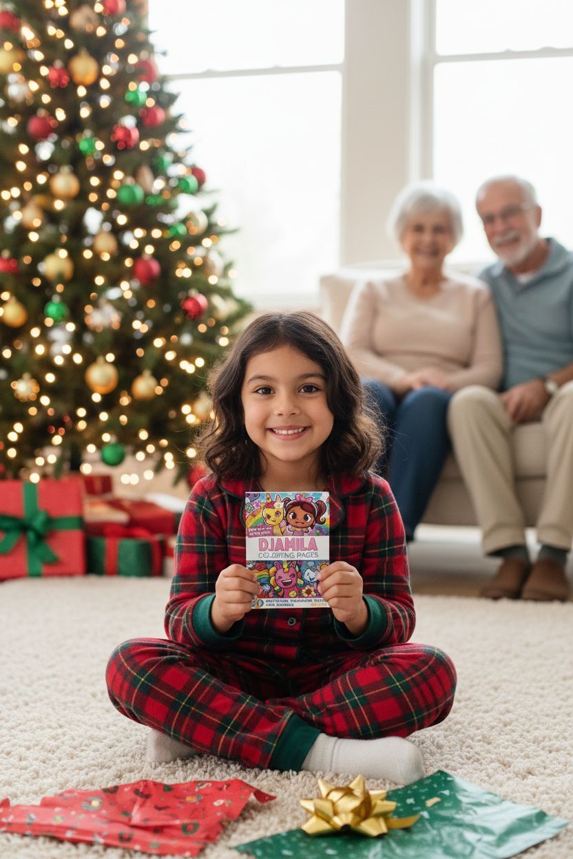 Djamila Christmas coloring pages gift
