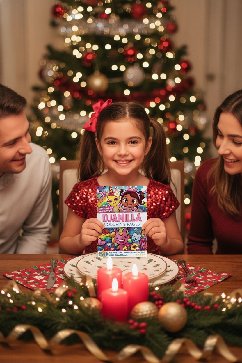 Djamilla Christmas coloring pages gift