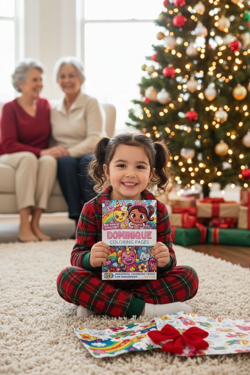 Dominique Christmas coloring pages gift