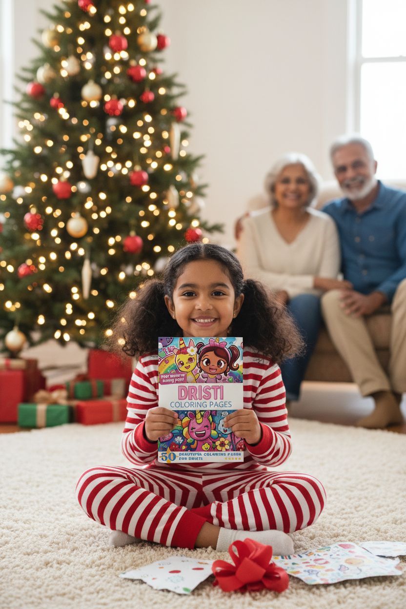 Dristi Christmas coloring pages gift