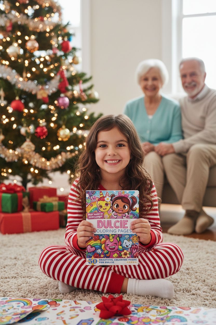 Dulcie Christmas coloring pages gift