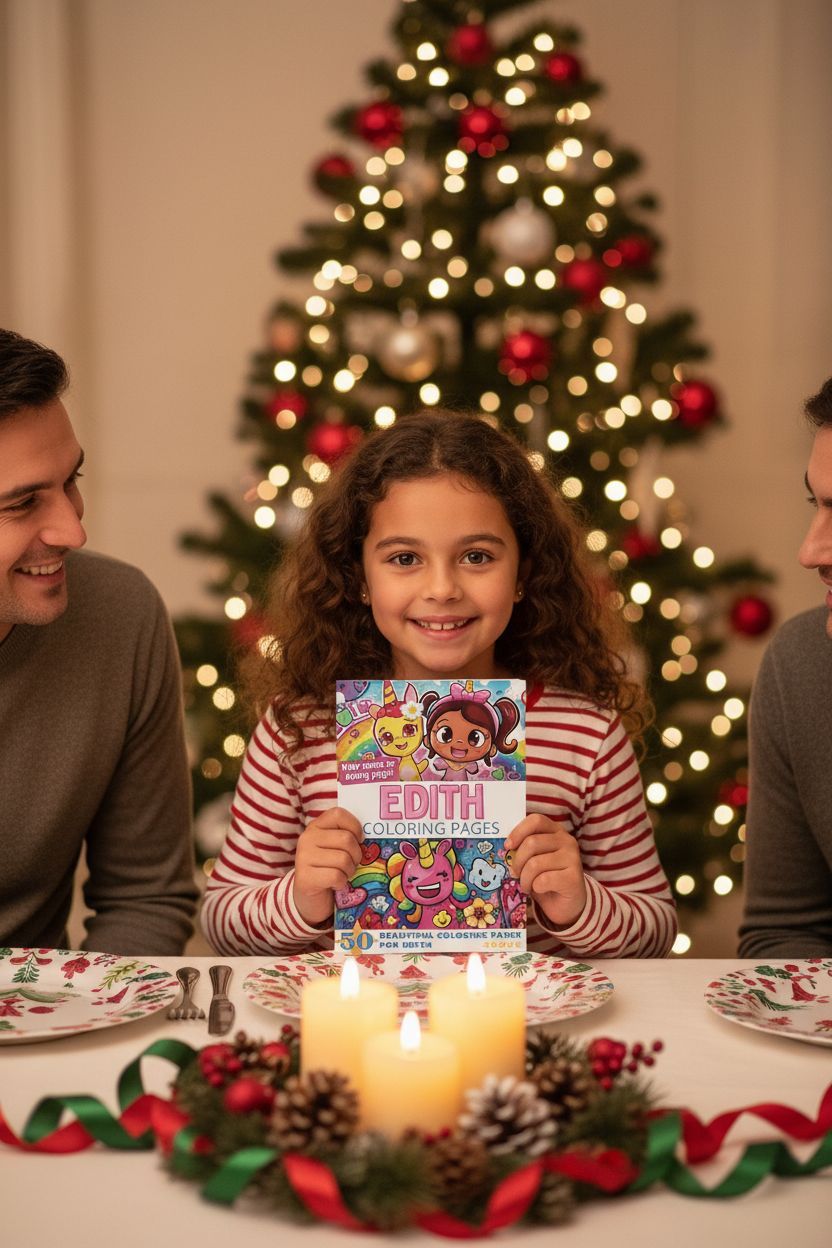 Edith Christmas coloring pages gift