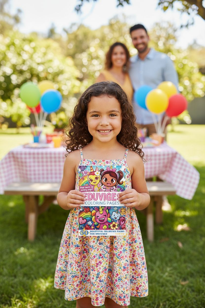 Eduviges coloring book in use