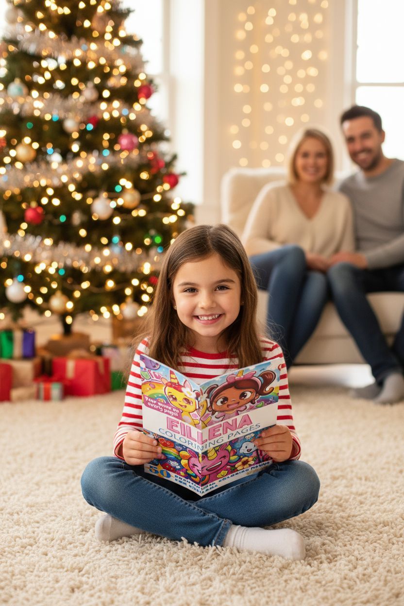Eilena Christmas coloring pages gift