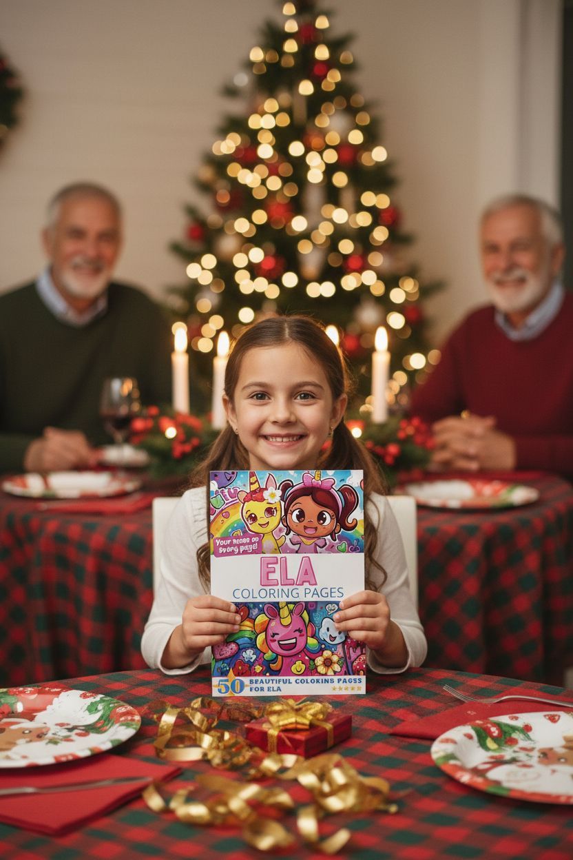 Ela Christmas coloring pages gift