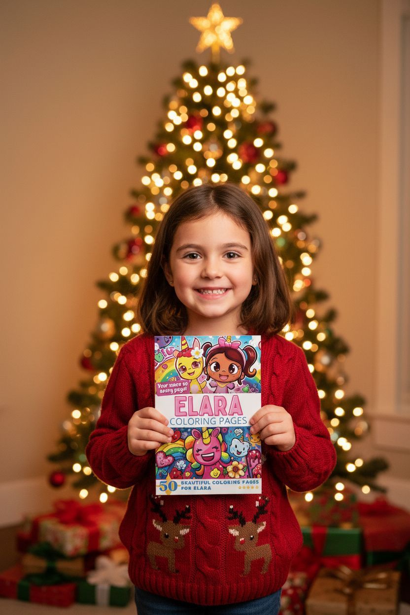 Elara Christmas coloring pages gift