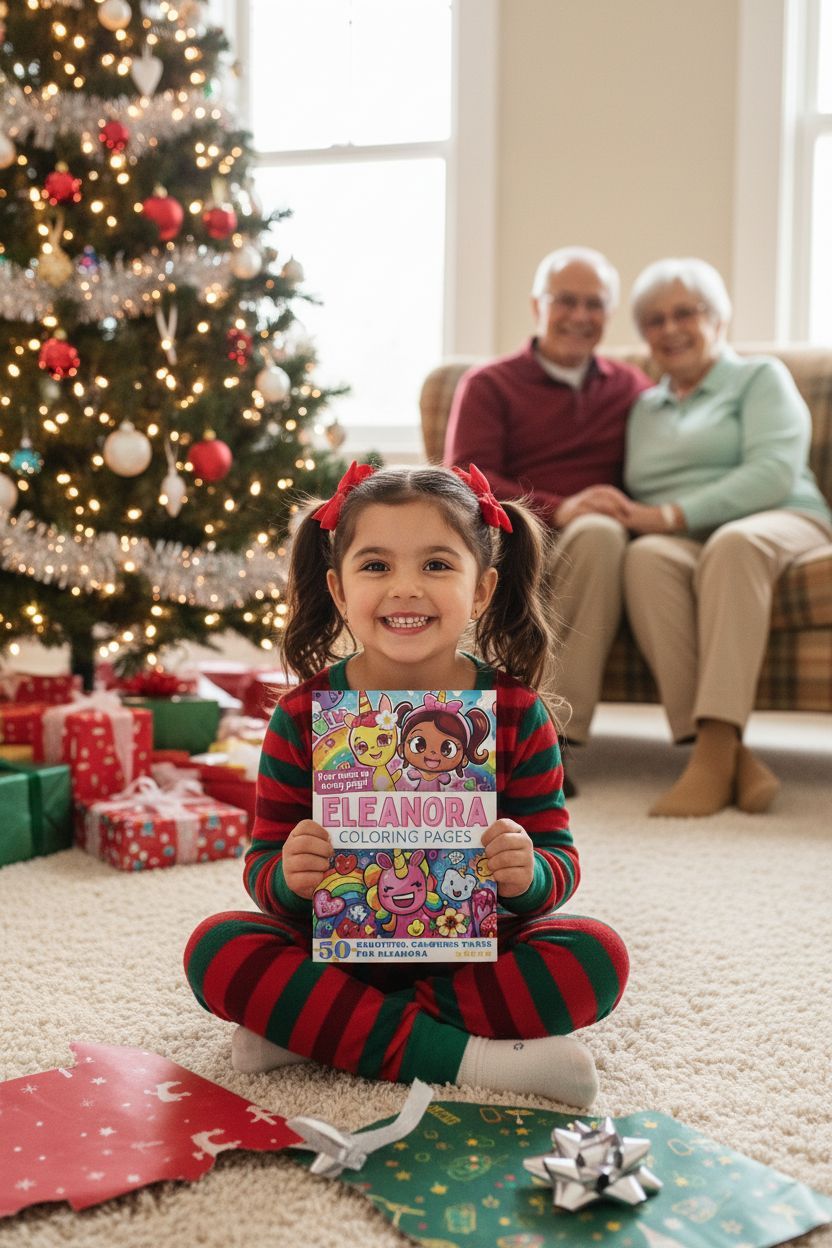 Eleanora Christmas coloring pages gift