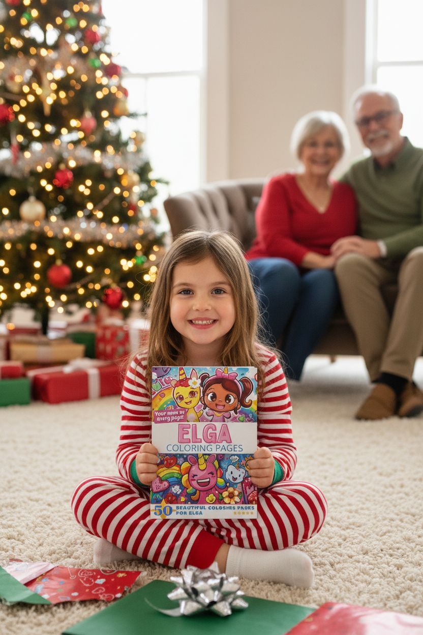 Elga Christmas coloring pages gift