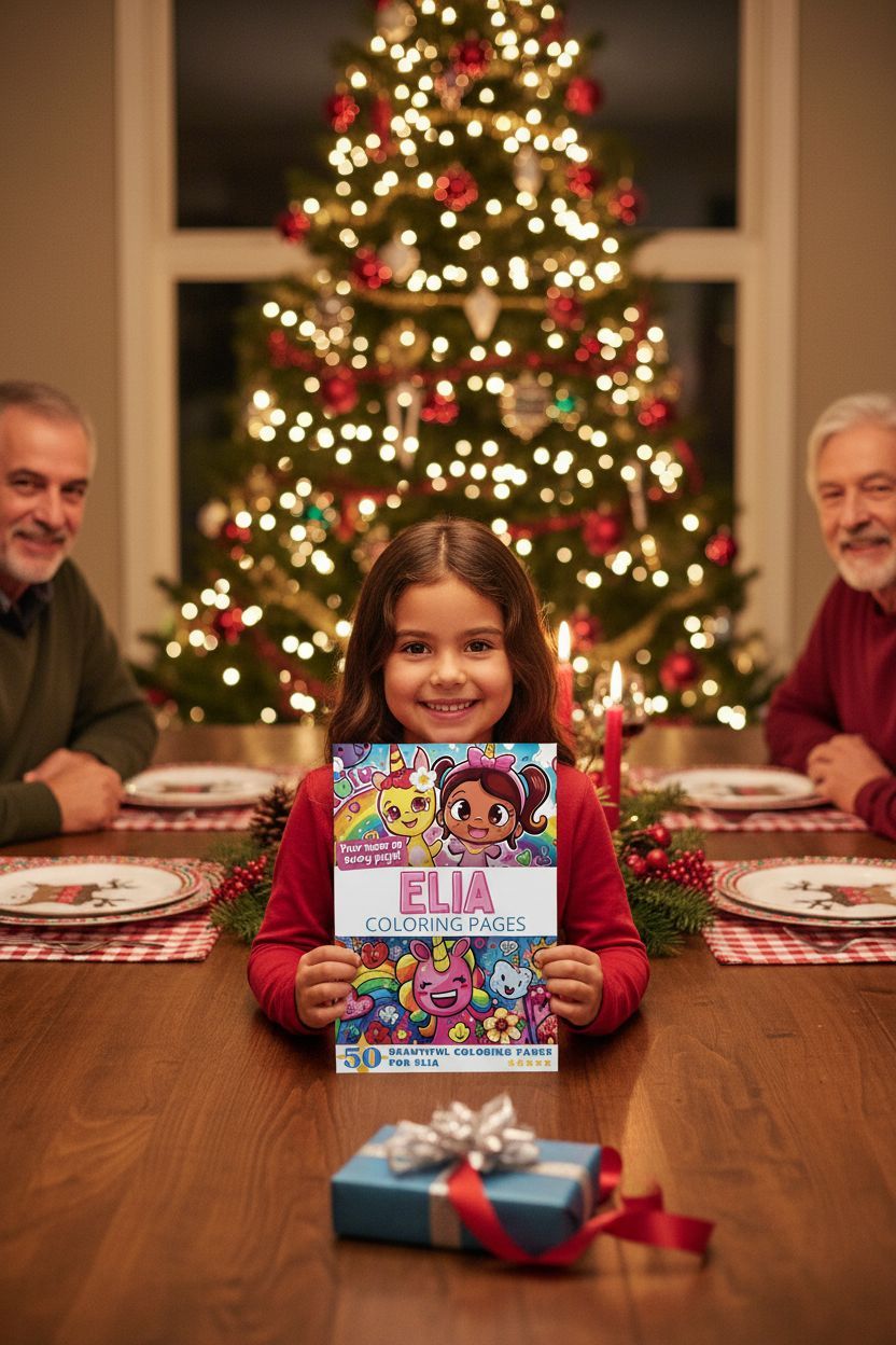 Elia Christmas coloring pages gift
