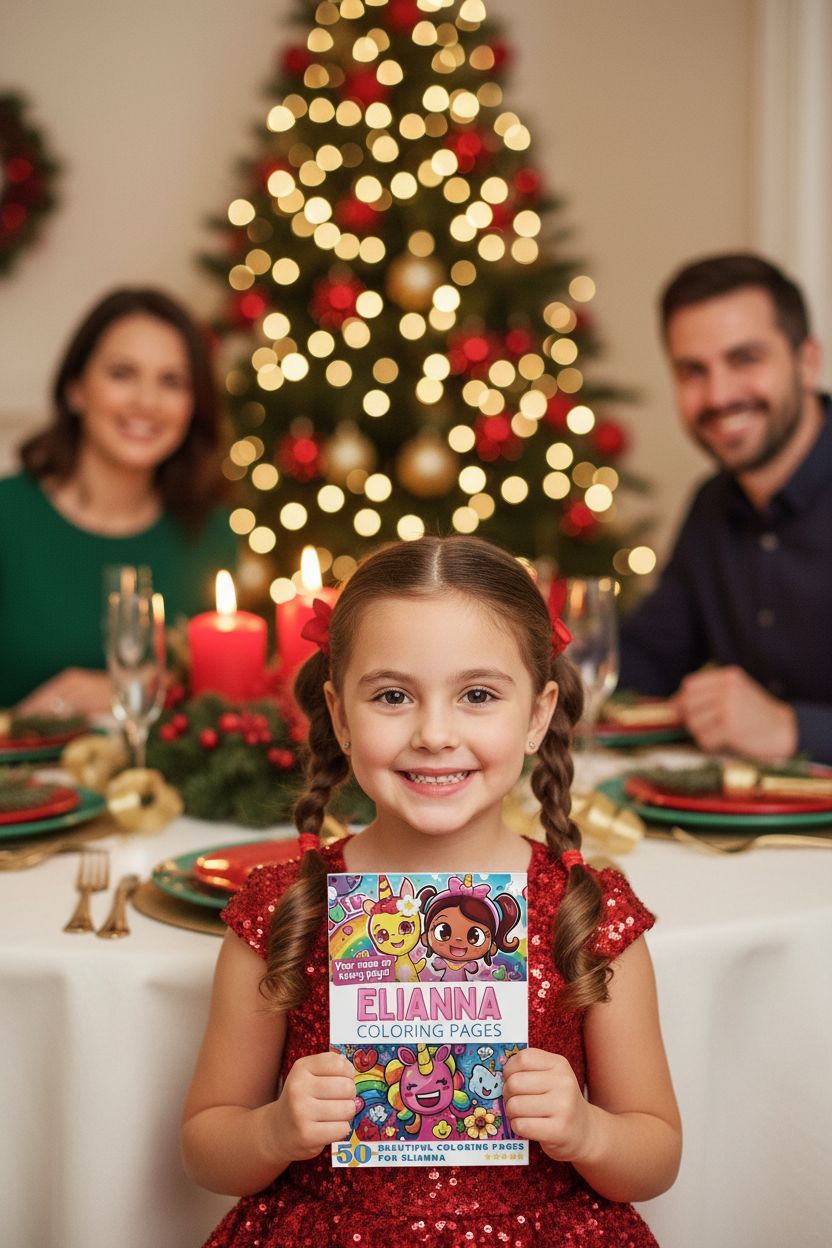 Elianna Christmas coloring pages gift