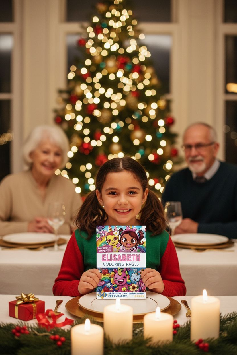 Elisabeth Christmas coloring pages gift