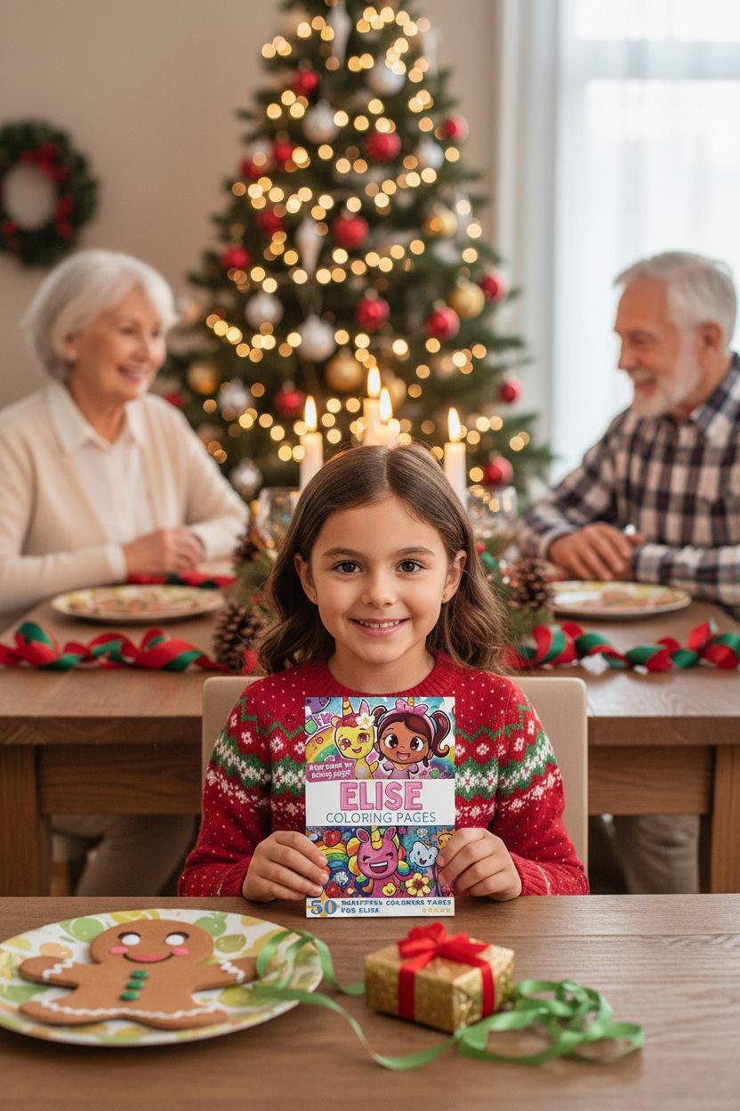 Elise Christmas coloring pages gift