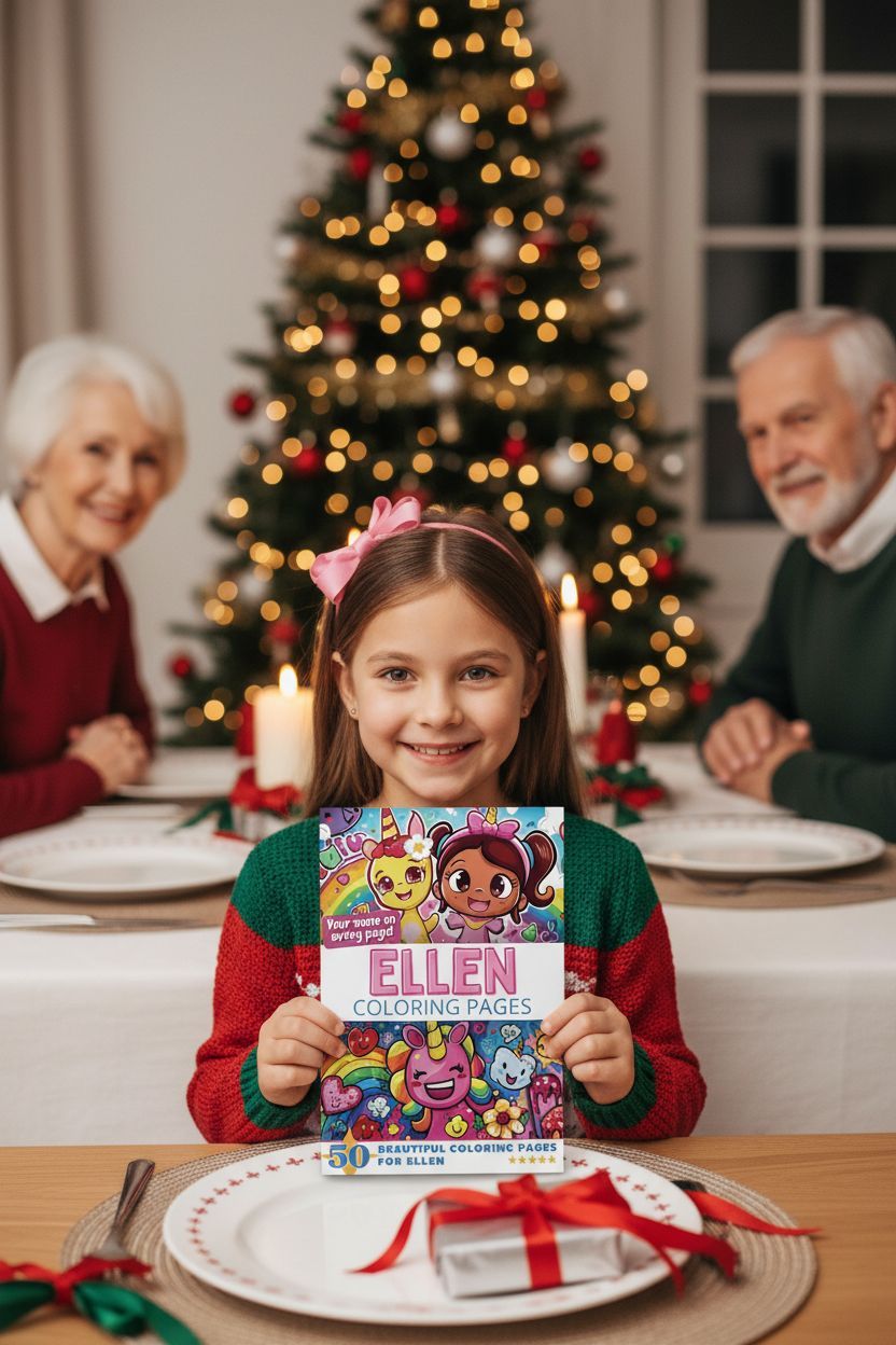 Ellen Christmas coloring pages gift