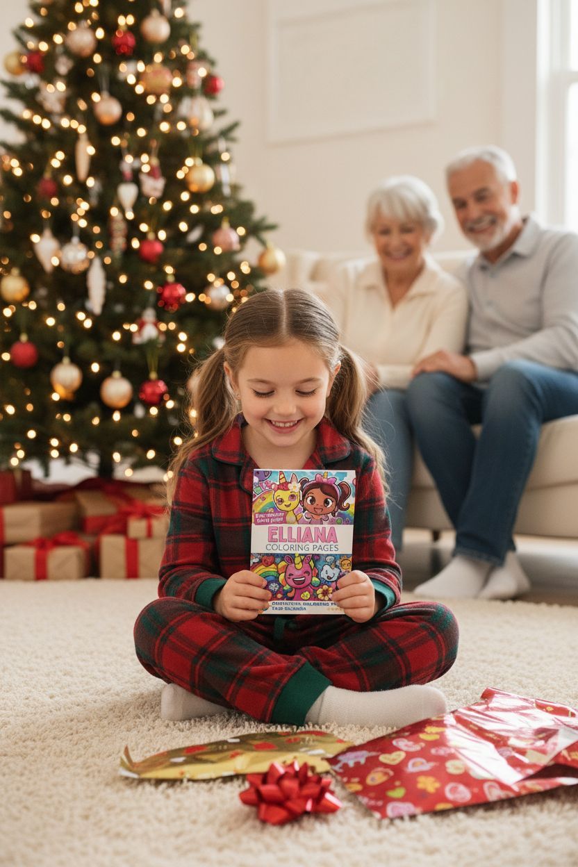 Elliana Christmas coloring pages gift