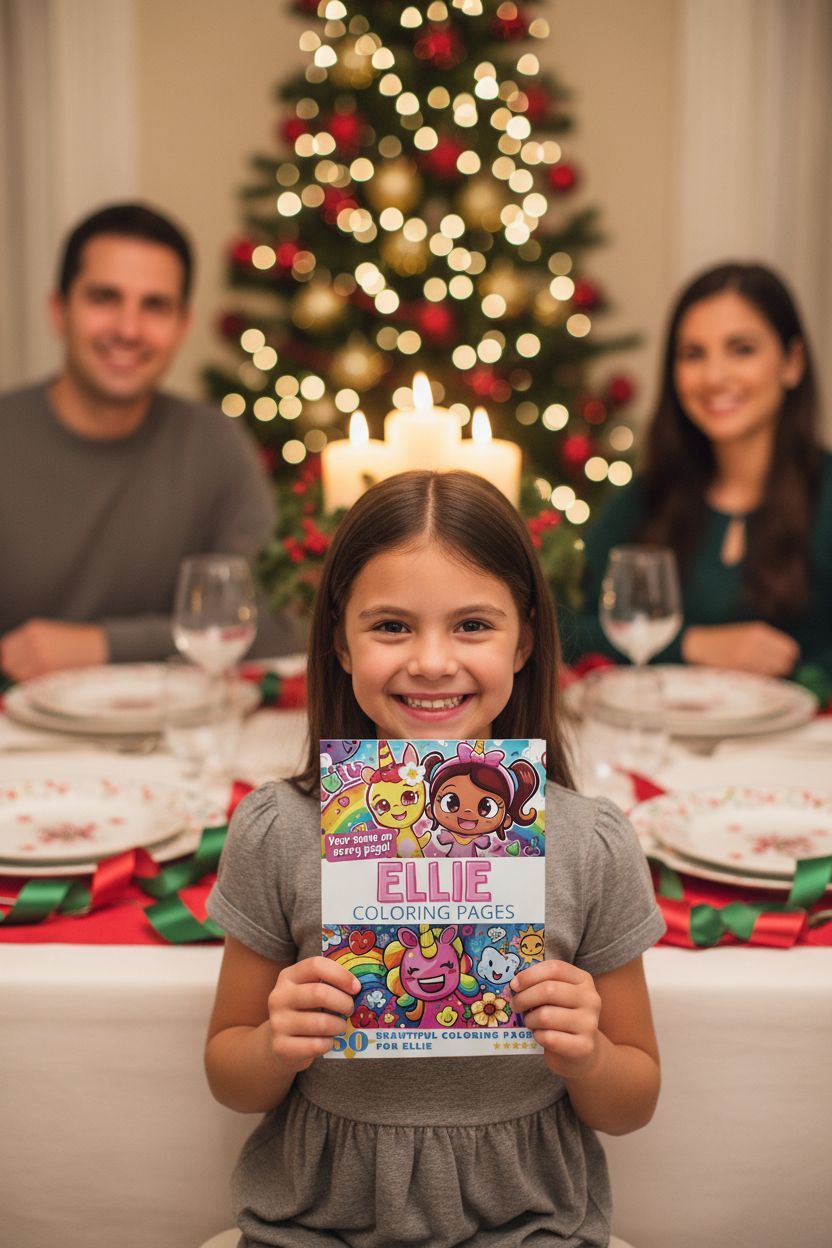 Ellie Christmas coloring pages gift