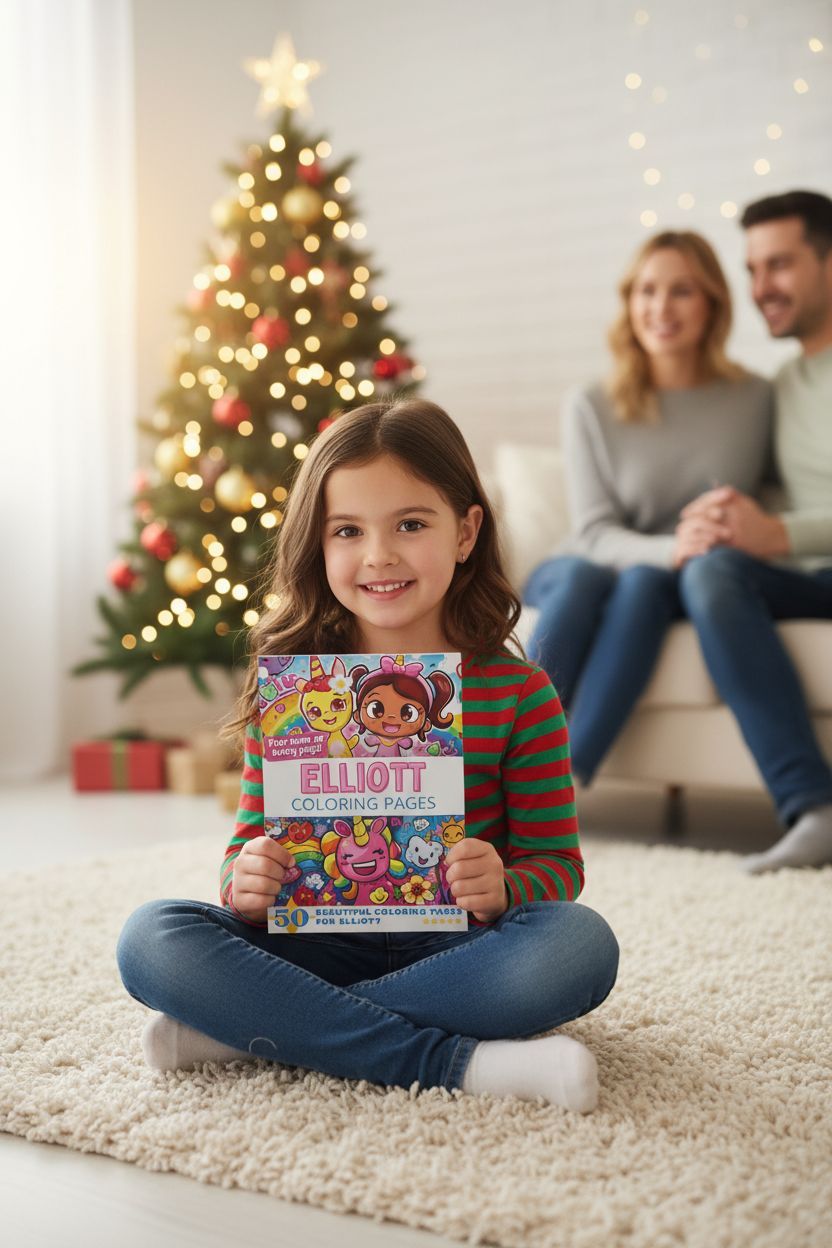 Elliott Christmas coloring pages gift
