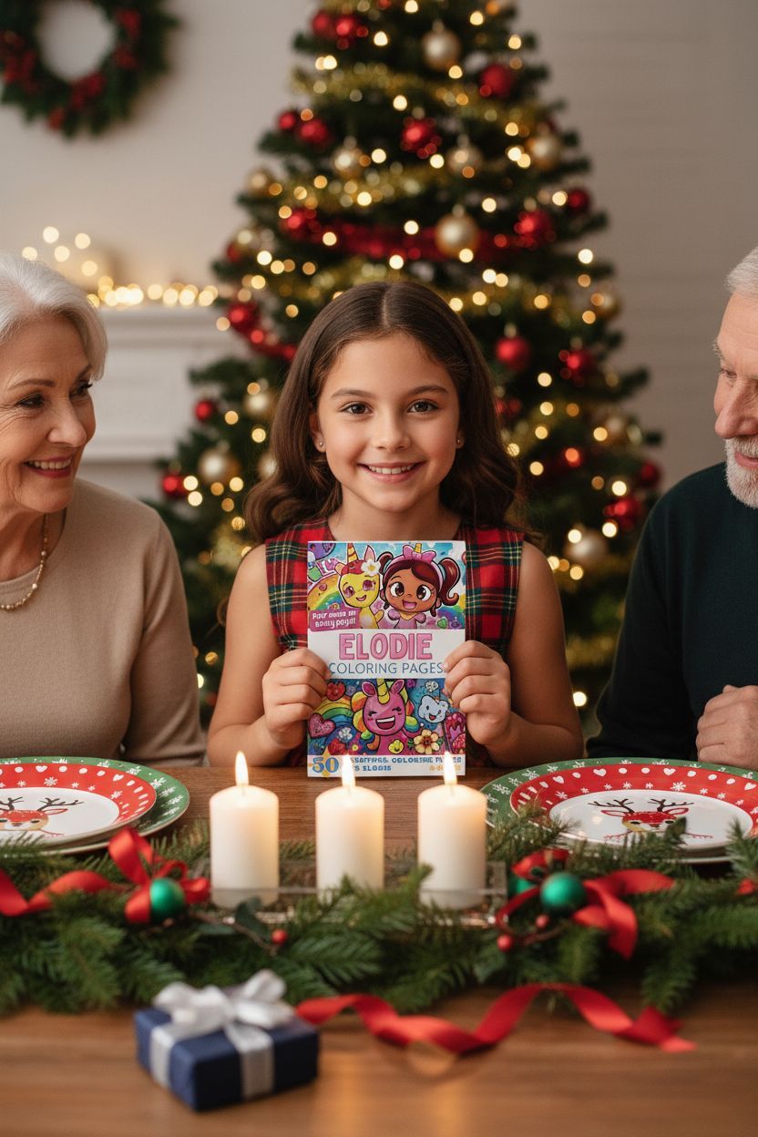 Elodie Christmas coloring pages gift