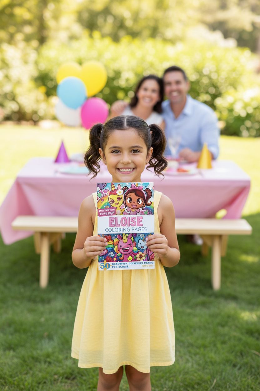 Eloise coloring book in use