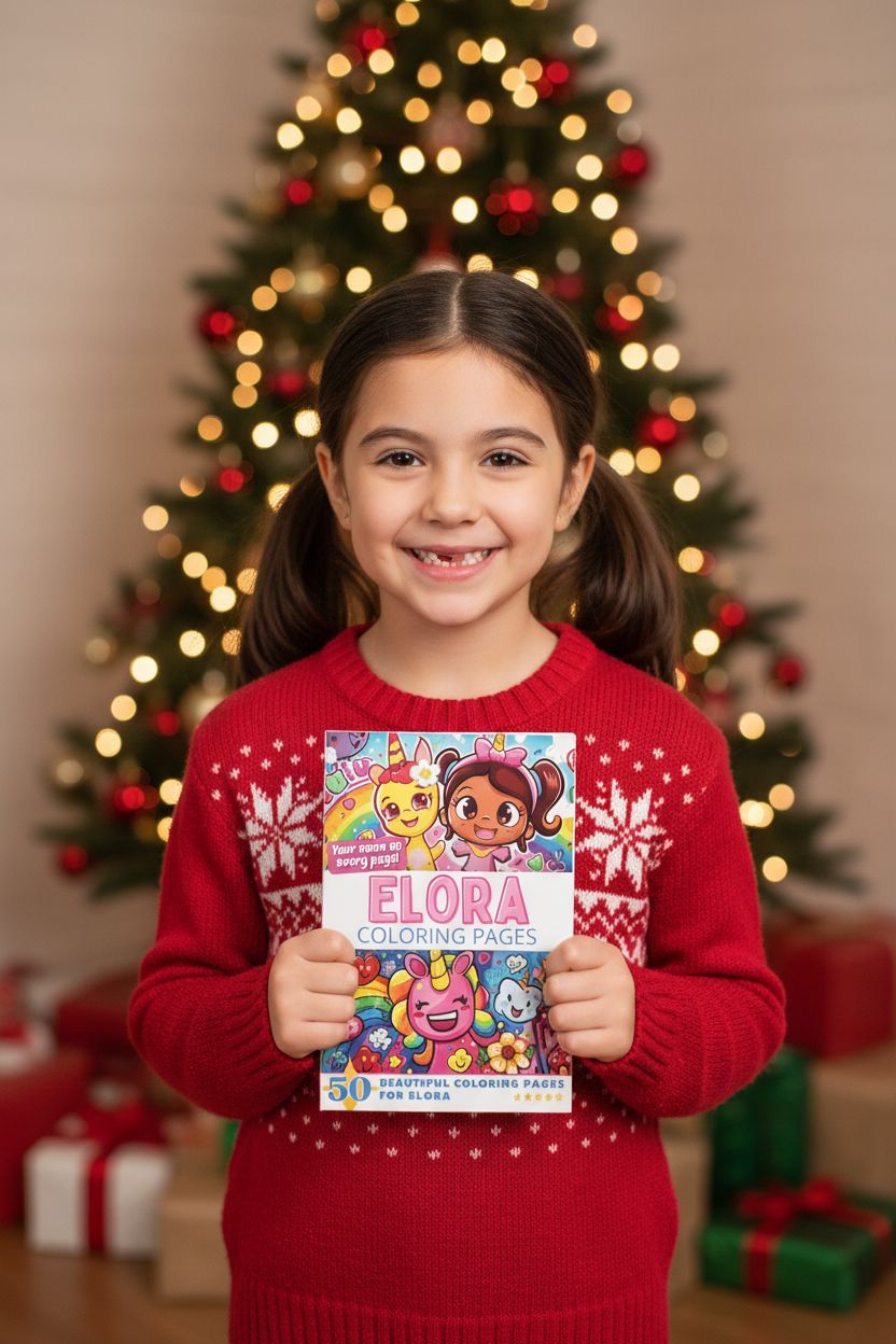 Elora Christmas coloring pages gift