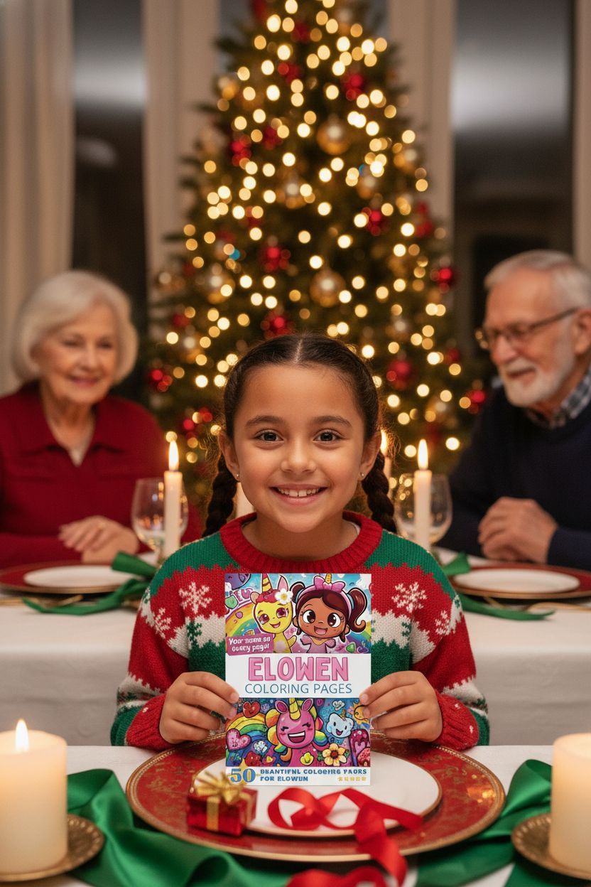Elowen Christmas coloring pages gift