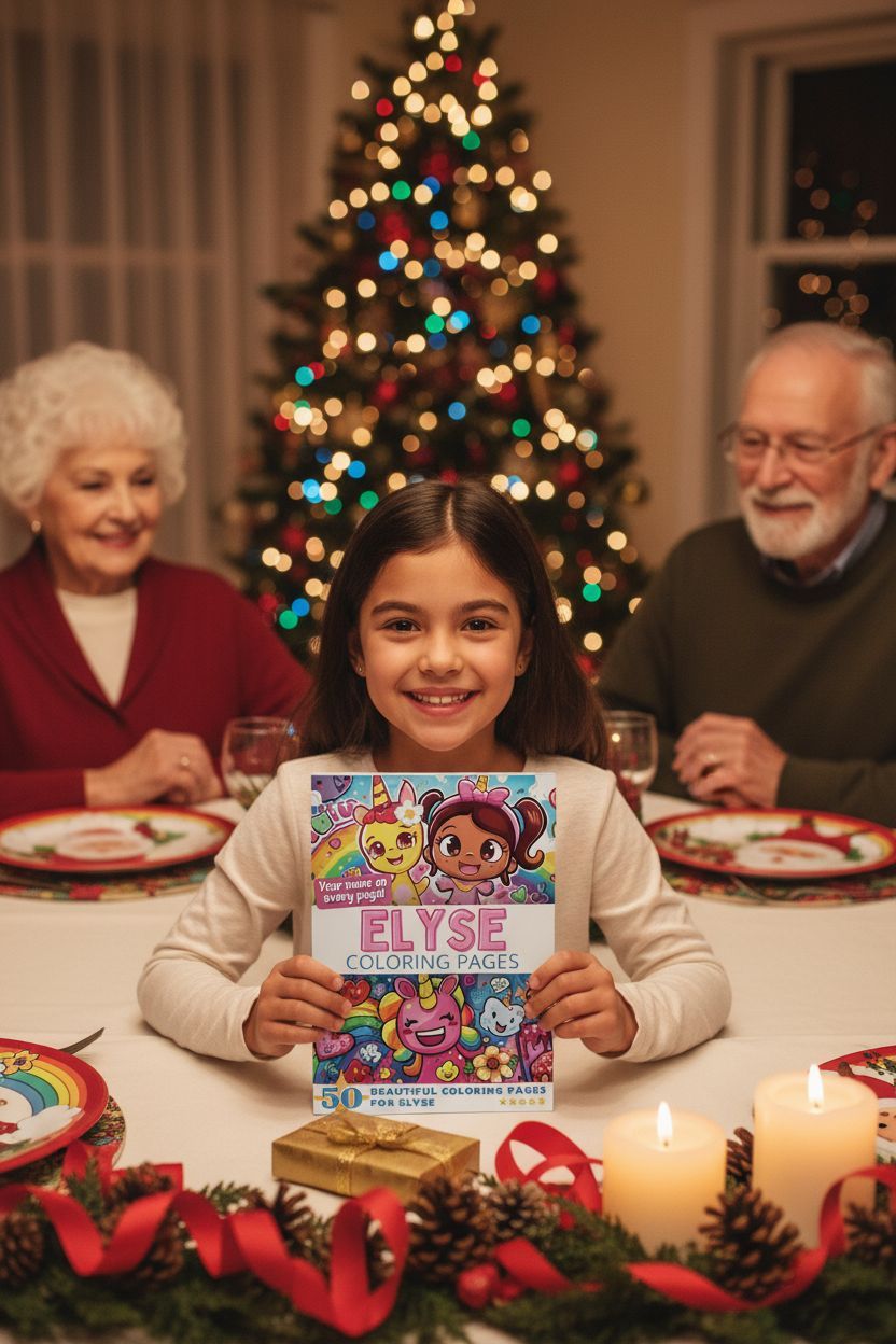Elyse Christmas coloring pages gift