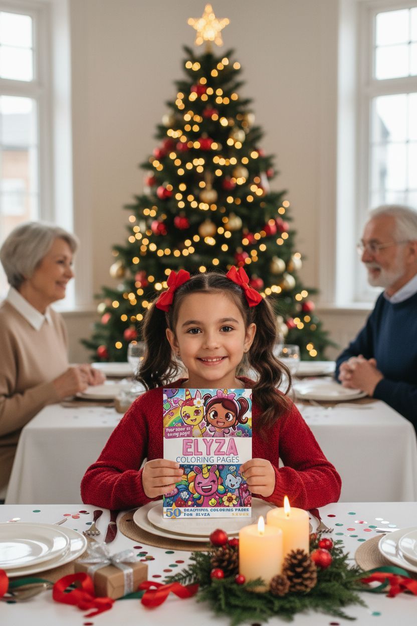 Elyza Christmas coloring pages gift