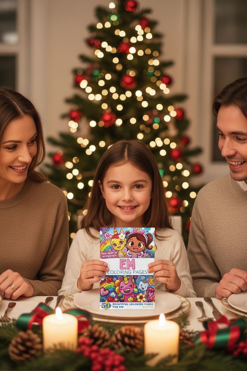 Em Christmas coloring pages gift