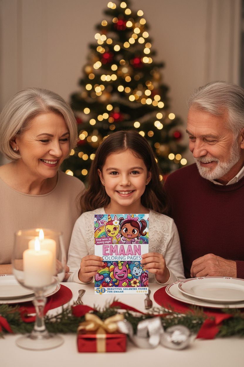 Emaan Christmas coloring pages gift