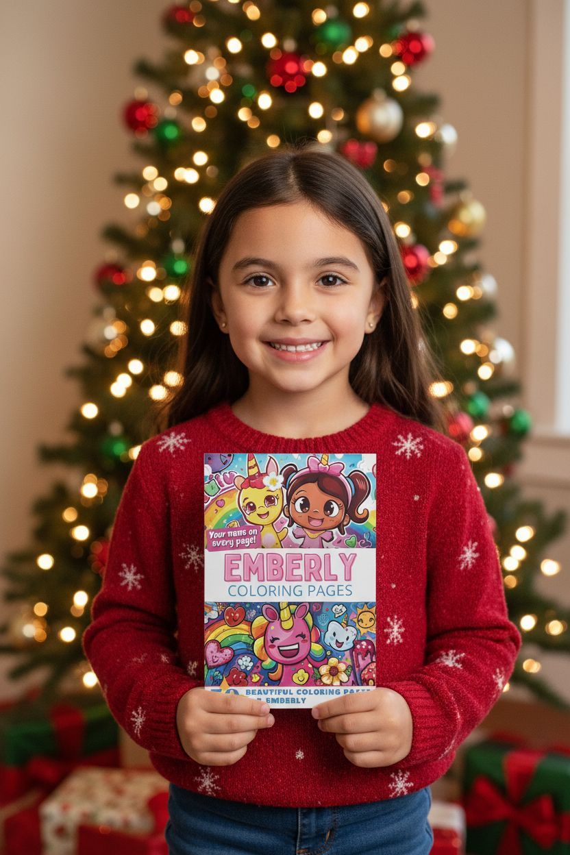 Emberly Christmas coloring pages gift