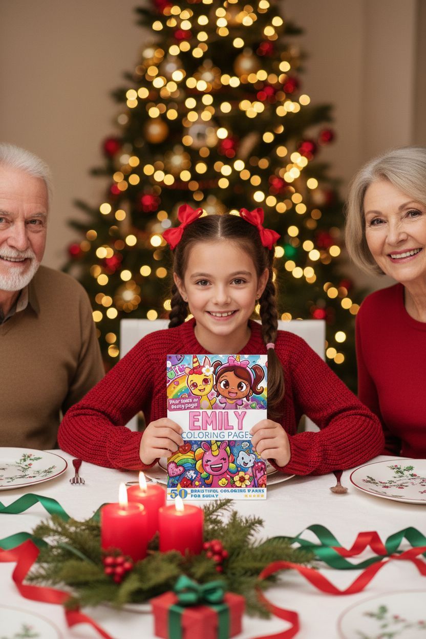 Emily Christmas coloring pages gift