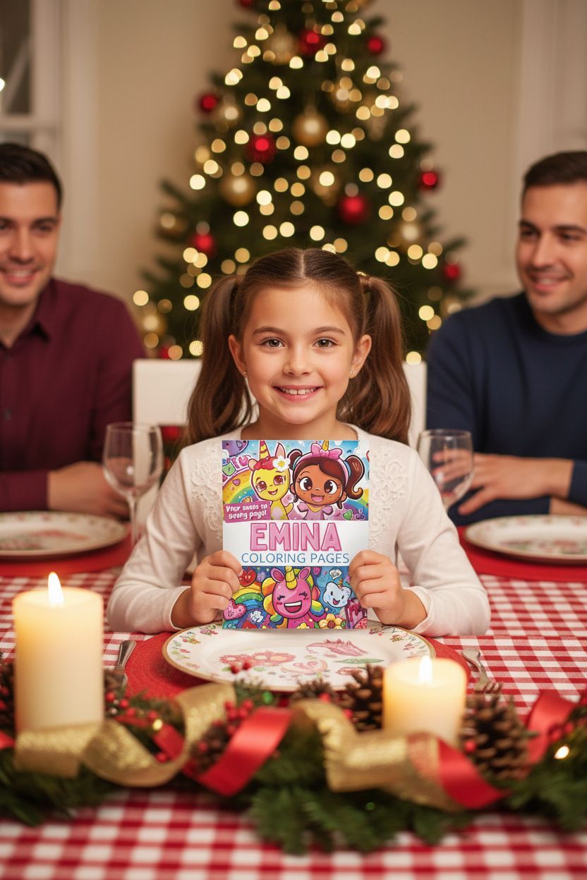 Emina Christmas coloring pages gift