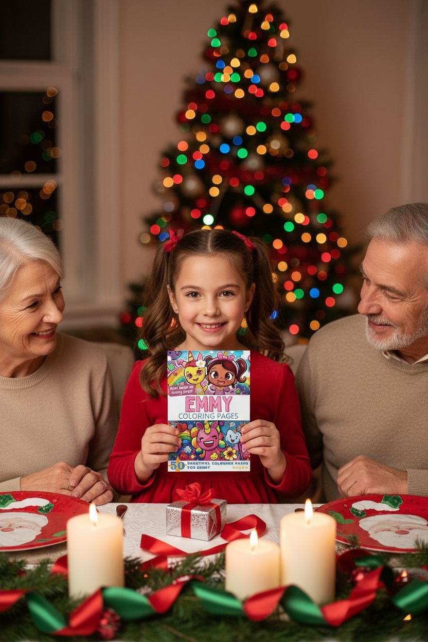 Emmy Christmas coloring pages gift