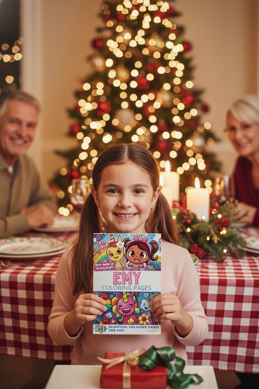 Emy Christmas coloring pages gift